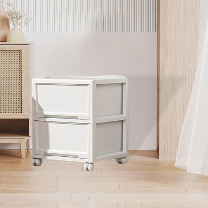 Storage Drawers with Wheels Multipurpose Storage Bin for Dorm Dresser Closet