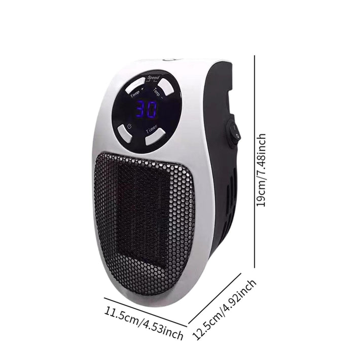 Wall Outlet Heater Small Quiet Space Heater for Kitchen Bathroom Home Office With Remote Control