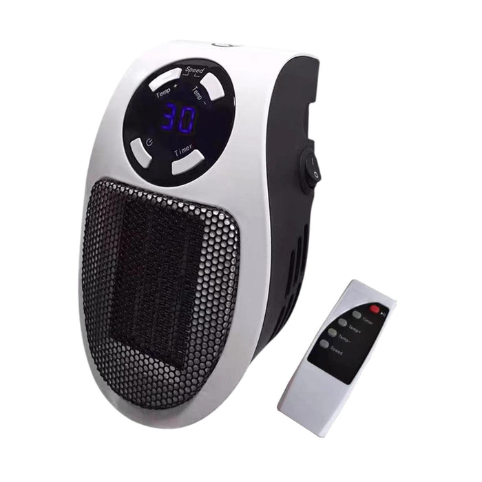 Wall Outlet Heater Small Quiet Space Heater for Kitchen Bathroom Home Office With Remote Control