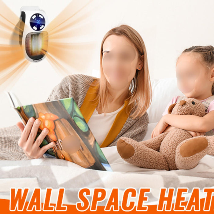 Wall Outlet Heater Quiet Small Space Heater for Indoor Use Study Room Office No Remote Control