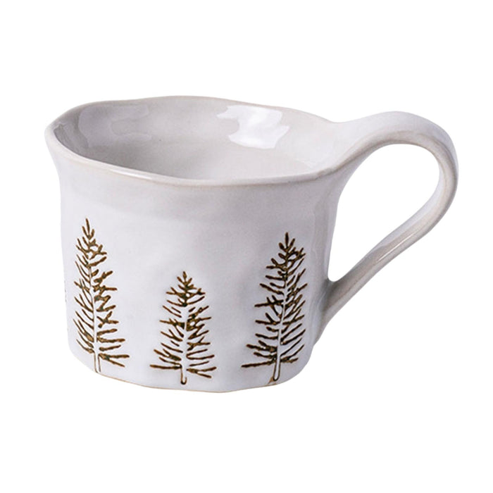 1PC Christmas Dinnerware Round Ceramic for Any Special Occasion Indoor Party White Mug