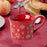 1PC Christmas Dinnerware Round Ceramic for Any Special Occasion Indoor Party Red Mug