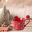 1PC Christmas Dinnerware Round Ceramic for Any Special Occasion Indoor Party Red Mug