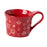 1PC Christmas Dinnerware Round Ceramic for Any Special Occasion Indoor Party Red Mug