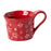 1PC Christmas Dinnerware Round Ceramic for Any Special Occasion Indoor Party Red Mug