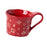 1PC Christmas Dinnerware Round Ceramic for Any Special Occasion Indoor Party Red Mug