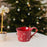 1PC Christmas Dinnerware Round Ceramic for Any Special Occasion Indoor Party Red Mug