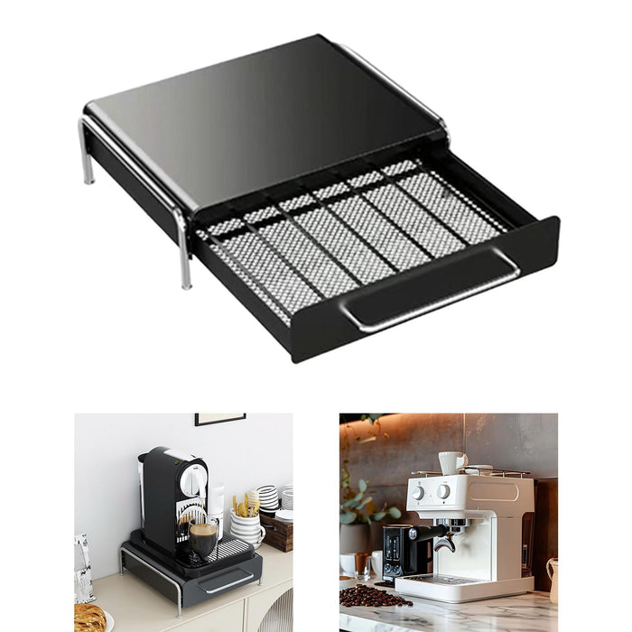 Coffee Pod Storage Drawer for Coffee Station Household Coffee Capsule Drawer Black Large