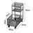 Under Desk Utility Cart Mobile Rolling Cart for Dressing Room Farmhouse Home Black Three Layer