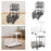 Under Desk Utility Cart Mobile Rolling Cart for Dressing Room Farmhouse Home Black Three Layer