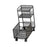 Under Desk Utility Cart Mobile Rolling Cart for Dressing Room Farmhouse Home Black Three Layer