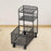 Under Desk Utility Cart Mobile Rolling Cart for Dressing Room Farmhouse Home Black Three Layer