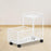 Under Desk Utility Cart Mobile Rolling Cart for Dressing Room Farmhouse Home White Double Layer