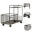 Under Desk Utility Cart Mobile Rolling Cart for Dressing Room Farmhouse Home Black Double Layer