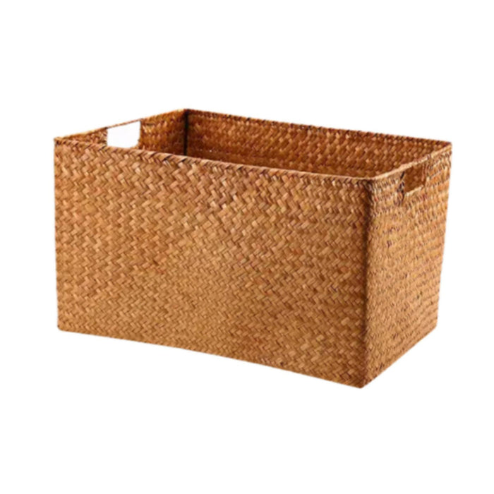 Crofta Woven Storage Basket Versatile Toys Organizer for Kitchen Countertop Desktop 40cmx26cmx26cm