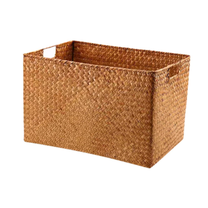 Crofta Woven Storage Basket Versatile Toys Organizer for Kitchen Countertop Desktop 36cmx22cmx23cm