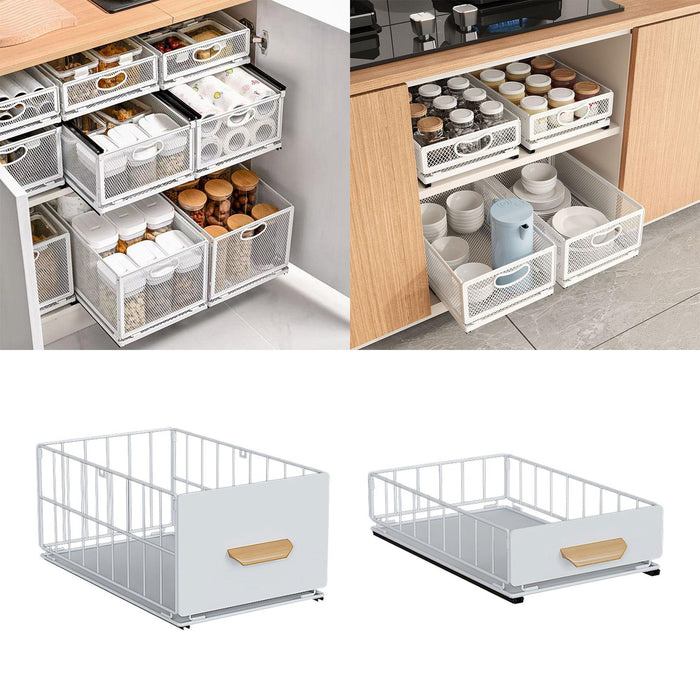 Pull Out Cabinet Organizer Space Saving for Cabinets Under Sink Living Rooms 45cmx24cmx18cm