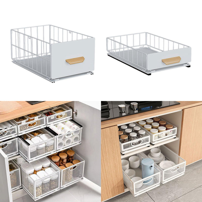 Pull Out Cabinet Organizer Space Saving for Cabinets Under Sink Living Rooms 45cmx24cmx18cm