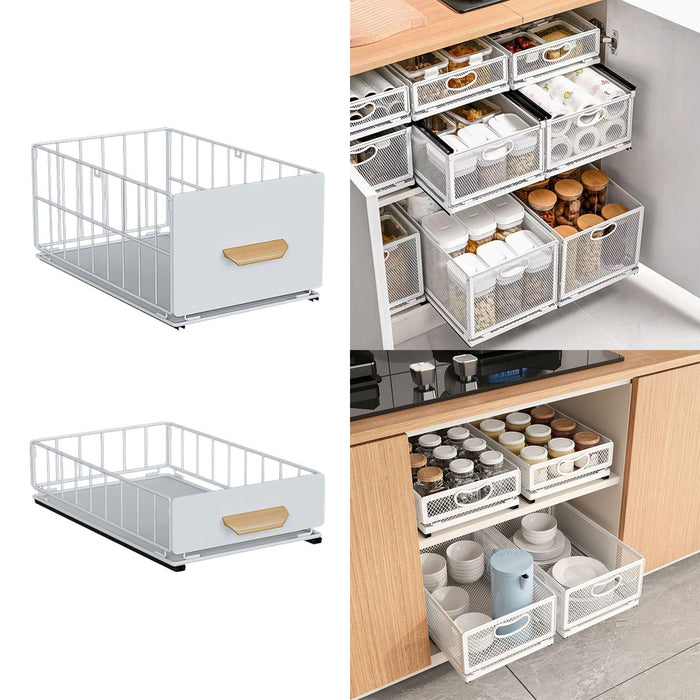 Pull Out Cabinet Organizer Space Saving for Cabinets Under Sink Living Rooms 45cmx24cmx18cm