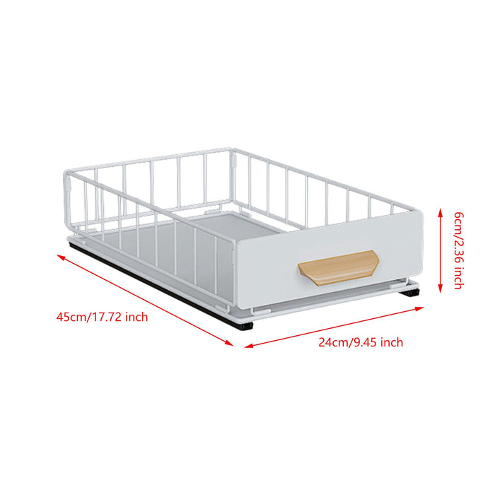 Pull Out Cabinet Organizer Space Saving for Cabinets Under Sink Living Rooms 45cmx24cmx6cm