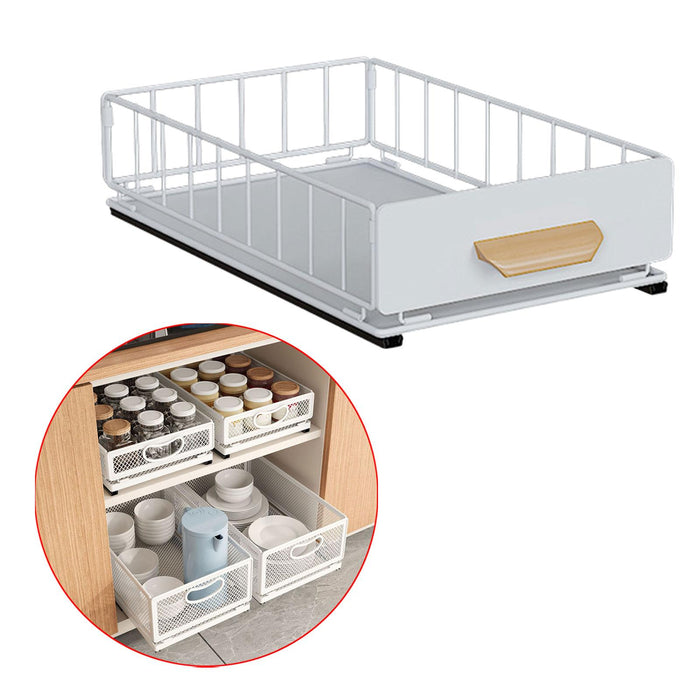 Pull Out Cabinet Organizer Space Saving for Cabinets Under Sink Living Rooms 45cmx24cmx6cm