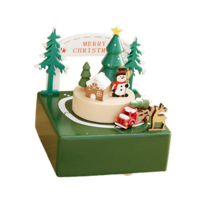 Wood Musical Box Play Melody Ornaments Handmade Music Box Music Box Figurine Truck