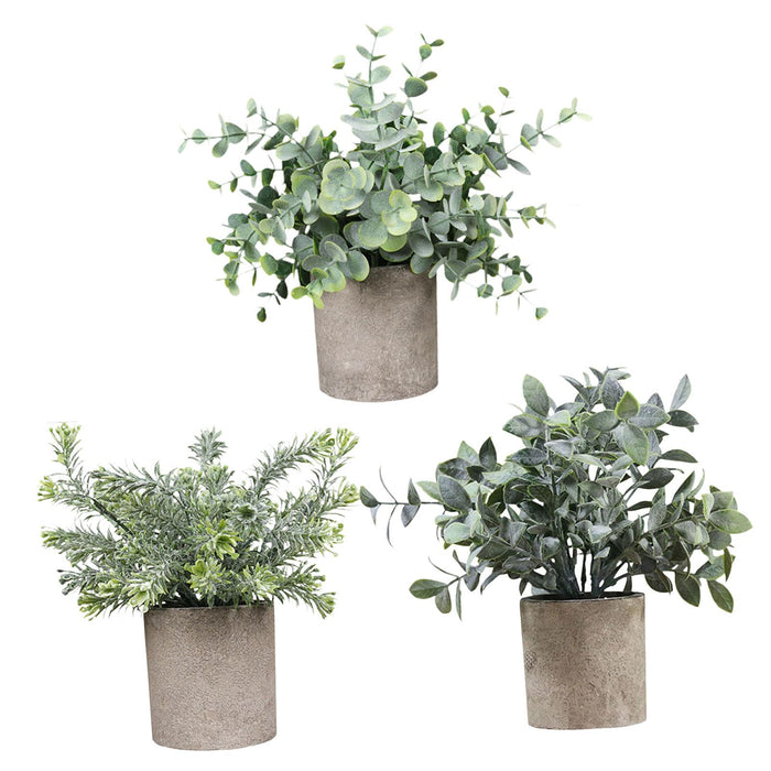 3 Pieces Artificial Potted Plants Artificial Bonsai for Office Bedroom Shelf