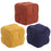 Square Footstool Non Slip Creative Footrest for Bedroom Playroom Living Room Orange