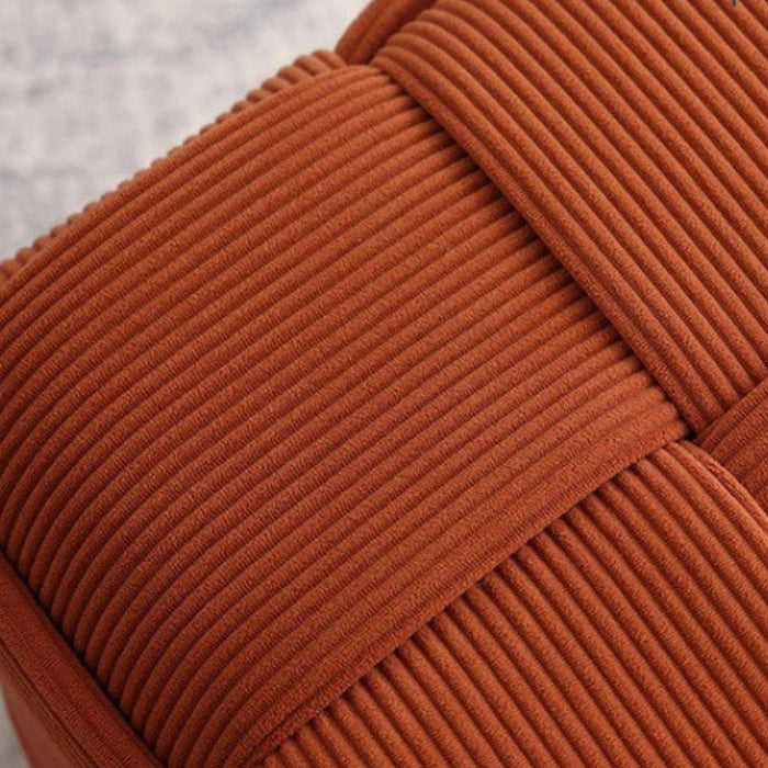 Square Footstool Non Slip Creative Footrest for Bedroom Playroom Living Room Orange