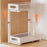 Under Sink Organizer Space Saving 2 Tier Pull Out for Pantry Cabinet Kitchen White 1pcs