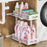 Under Sink Organizer Space Saving 2 Tier Pull Out for Pantry Cabinet Kitchen White 2pcs