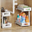 Under Sink Organizer Space Saving 2 Tier Pull Out for Pantry Cabinet Kitchen White 2pcs