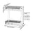 Under Sink Organizer Space Saving 2 Tier Pull Out for Pantry Cabinet Kitchen White 2pcs