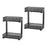 Under Sink Organizer Space Saving 2 Tier Pull Out for Pantry Cabinet Kitchen Black 2pcs