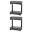 Under Sink Organizer Space Saving 2 Tier Pull Out for Pantry Cabinet Kitchen Black 2pcs