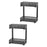 Under Sink Organizer Space Saving 2 Tier Pull Out for Pantry Cabinet Kitchen Black 2pcs