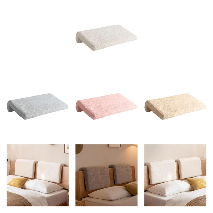 2x Bed Headboard Pillow Hanging Soft Backrest Pillow for Sitting in Bed Dorm Beige