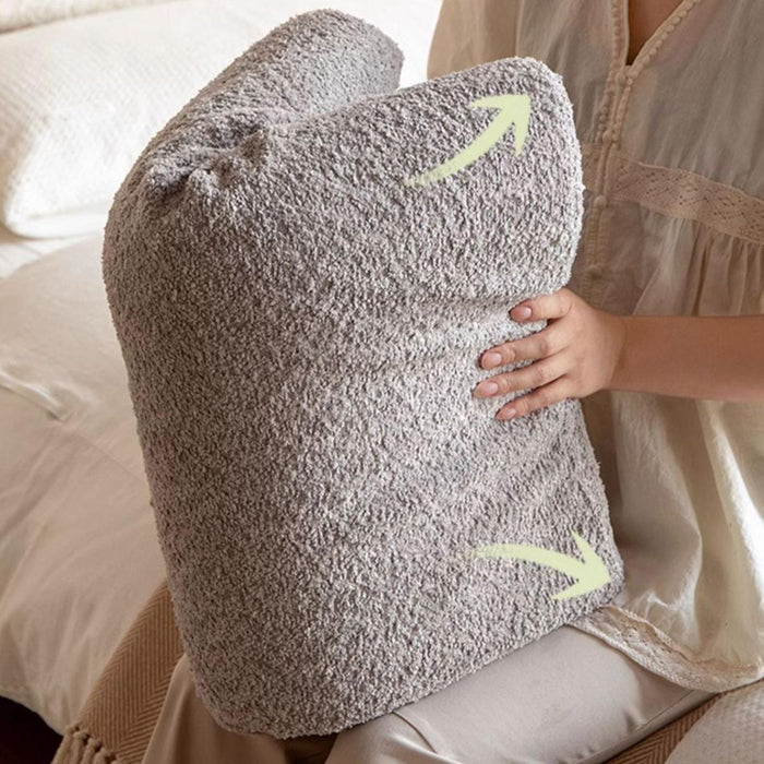 2x Bed Headboard Pillow Hanging Soft Backrest Pillow for Sitting in Bed Dorm Gray