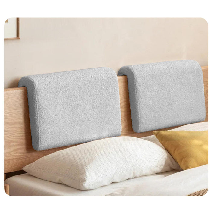 2x Bed Headboard Pillow Hanging Soft Backrest Pillow for Sitting in Bed Dorm Gray