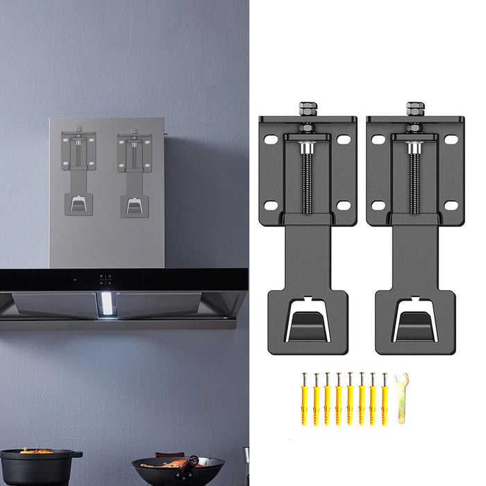 2x Range Hood Hanging Plates Part Hanging Brackets for Hotel Home Restaurant