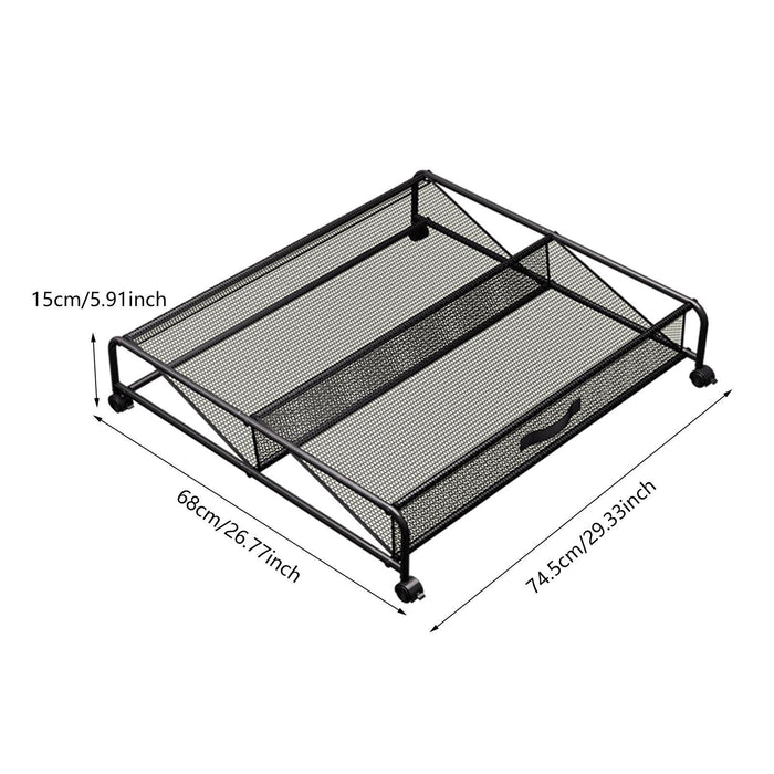 Under Bed Shoe Storage for Apartment Underbed Carbon Steel Storage Container