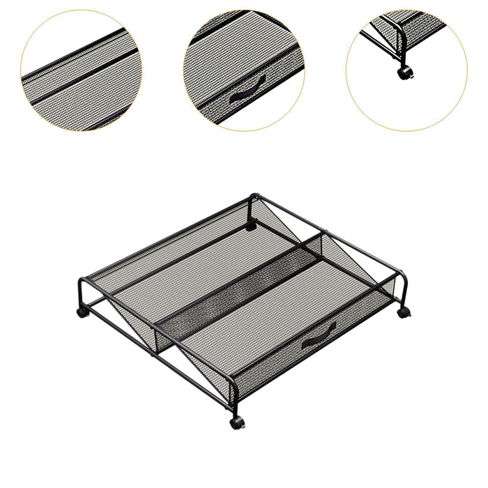 Under Bed Shoe Storage for Apartment Underbed Carbon Steel Storage Container