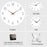 Wall Clock 12 inch Home Decor Round Decorative Clock for Living Room Bedroom White