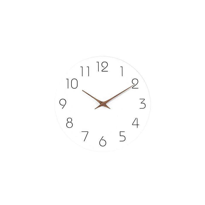 Wall Clock 12 inch Home Decor Round Decorative Clock for Living Room Bedroom White