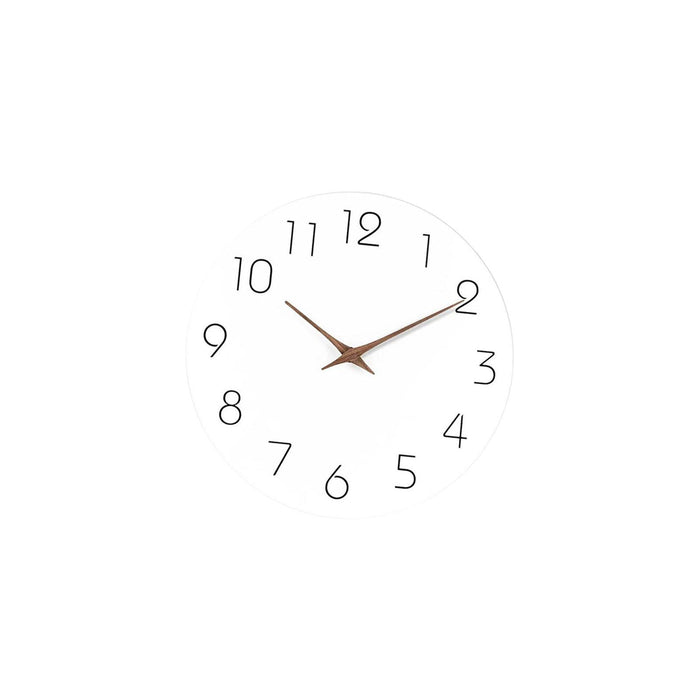 Wall Clock 12 inch Home Decor Round Decorative Clock for Living Room Bedroom White