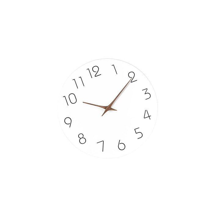 Wall Clock 12 inch Home Decor Round Decorative Clock for Living Room Bedroom White