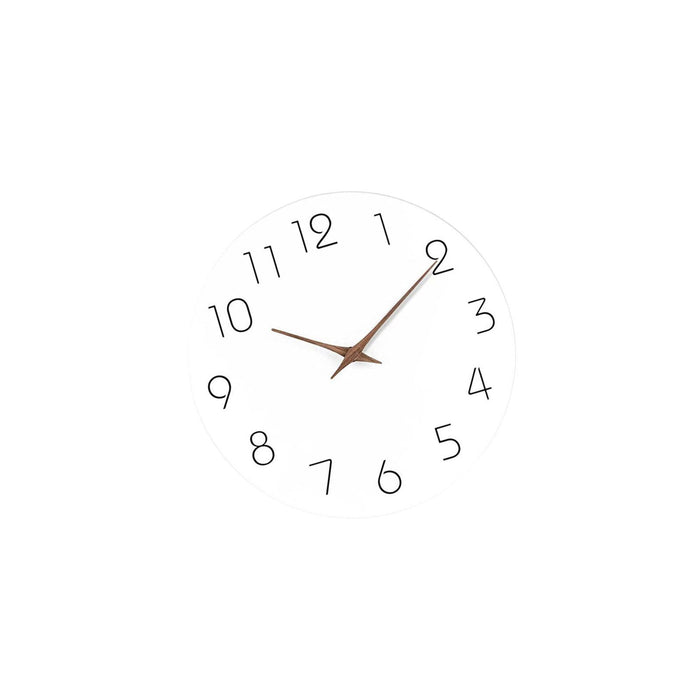 Wall Clock 12 inch Home Decor Round Decorative Clock for Living Room Bedroom White