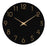 Wall Clock 12 inch Home Decor Round Decorative Clock for Living Room Bedroom Black