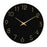 Wall Clock 12 inch Home Decor Round Decorative Clock for Living Room Bedroom Black