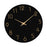 Wall Clock 12 inch Home Decor Round Decorative Clock for Living Room Bedroom Black